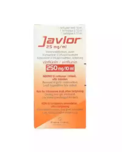 Το JAVLOR διατίθεται σε φιαλίδια των 2ml και 10ml που περιέχουν 25mg/ml βινφλουνίνης διτρυγικής