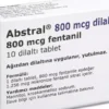 Συσκευασία φαρμάκου ABSTRAL με υπογλώσσια δισκία για τη θεραπεία του διαπερασματικού πόνου
