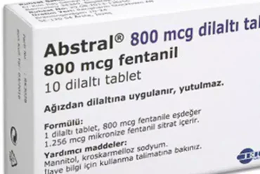 Συσκευασία φαρμάκου ABSTRAL με υπογλώσσια δισκία για τη θεραπεία του διαπερασματικού πόνου
