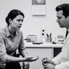 Ασθενής με έκφραση ανησυχίας λαμβάνει συμβουλές από γιατρό σχετικά με την επικίνδυνη πίεση.