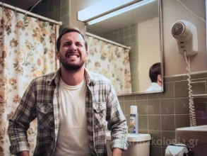 Ανατομία και αιμορροΐδες συμπτώματα - άντρας υποφέρει