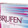 Συσκευασία BRUFEN 400mg επικαλυμμένα δισκία. Φυλάσσεται σε θερμοκρασία δωματίου.