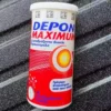 Το σωληνάριο DEPON MAXIMUM περιέχει 8 λευκά, στρογγυλά αναβράζοντα δισκία παρακεταμόλης.