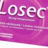 Πληροφορίες συσκευασίας για τα γαστροανθεκτικά καψάκια LOSEC (ομεπραζόλη).
