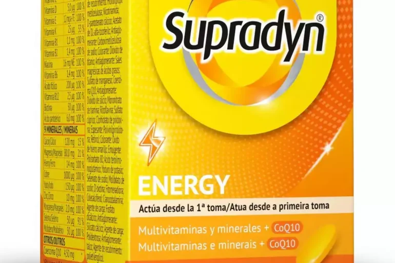 Αναβράζοντα δισκία Supradyn Energy με βιταμίνες και μέταλλα σε συσκευασία 15 δισκίων