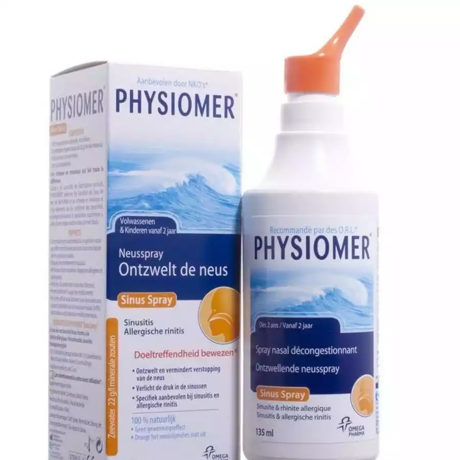Το Physiomer διατίθεται σε πρακτική συσκευασία spray με ειδικό ακροφύσιο για ρινική χρήση