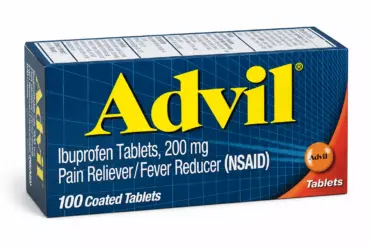 Συσκευασία ADVIL με ιβουπροφαίνη για ανακούφιση πόνου, φλεγμονής και πυρετού με σωστή χρήση.