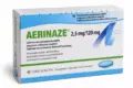 AERINAZE συσκευασία φαρμάκου με δεσλοραταδίνη και ψευδοεφεδρίνη για αλλεργική ρινίτιδα